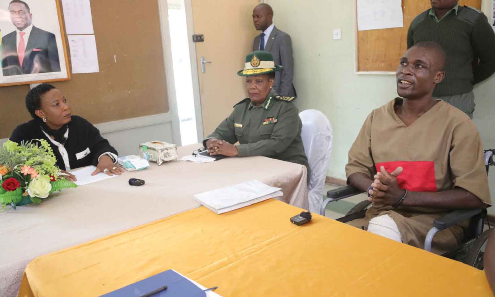 First Lady Auxillia Mnangagwa during a visit to Chikurubi Maximum Security Prison.